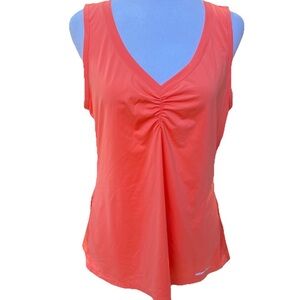 Merrell Selected Wick Tank Top Large V Neck Lace Back Stretchy Seeveless Gym Run